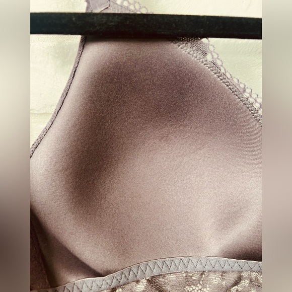 NWT Soma Signature Lace Longline Wireless Lined Bralette L Excalibur Grey #0466 - Picture 7 of 15